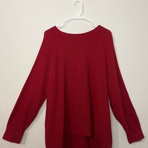 Old Navy Women's Vibrant Red Crew Neck Sweater